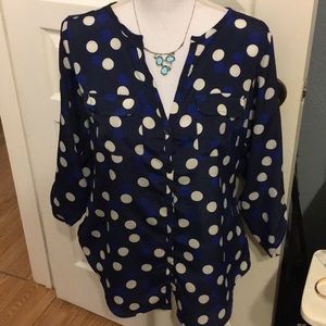 New York and Company polka dot blouse 🌸